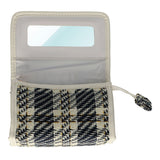 Traveller spiegeltas tweed ruit 16.5x11cm - afbeelding 2