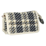 Traveller spiegeltas tweed ruit 16.5x11cm - afbeelding 1