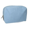Traveller toilettas rib stof blauw 28x17cm