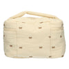 Traveller beautycase strikjes beige 24cm x 17cm