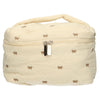Traveller beautycase strikjes beige 24cm x 17cm