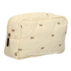 Traveller beautybag strikjes beige 22cm x 15cm