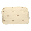 Traveller beautybag strikjes beige 22cm x 15cm