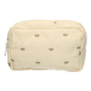 Traveller beautybag strikjes beige 22cm x 15cm