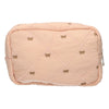 Traveller beautybag strikjes zalm 22cm x 15cm