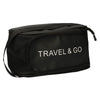 Traveller toilettas travel go zwart 15,5cm x 13,5cm