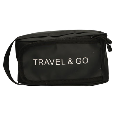 Traveller toilettas travel go zwart 15,5cm x 13,5cm