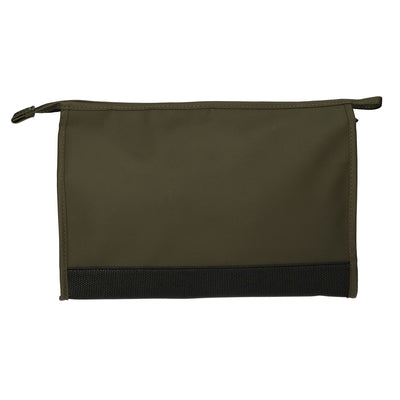 Traveller toilettas rubberen bodem donker groen 30cm x 19,5cm