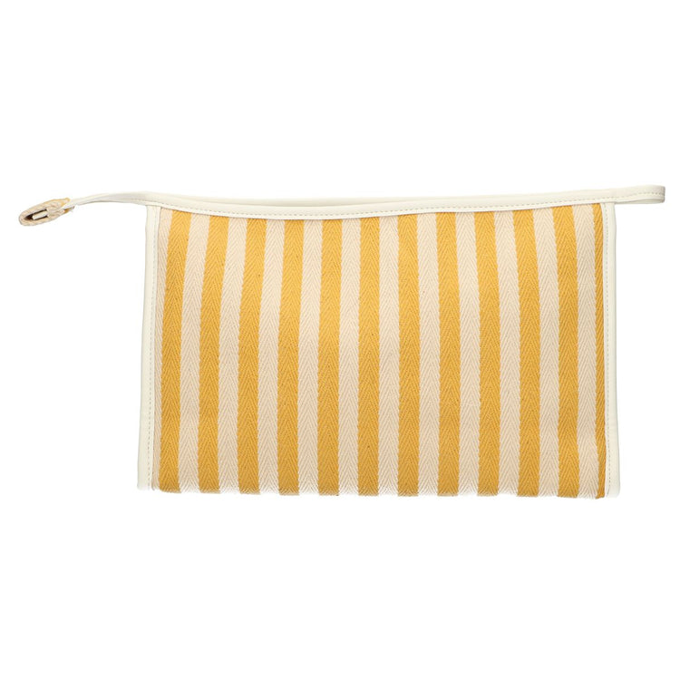 Traveller toilettas summer geel gestreept 29cm x 19,5cm