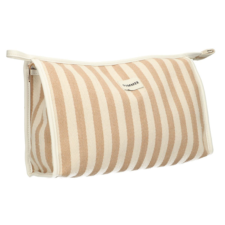 Traveller toilettas summer khaki gestreept 29cm x 19,5cm