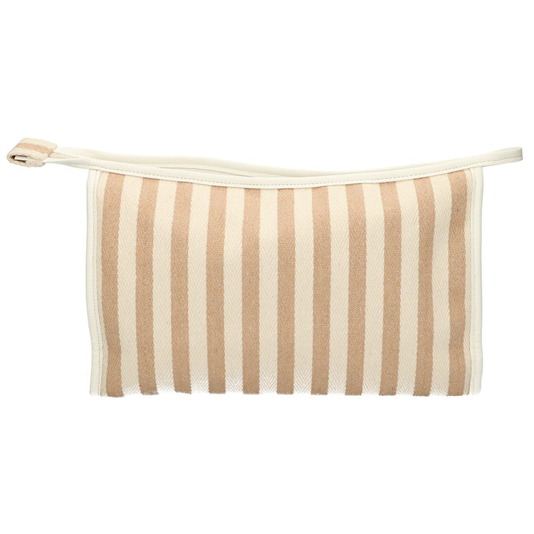 Traveller toilettas summer khaki gestreept 29cm x 19,5cm
