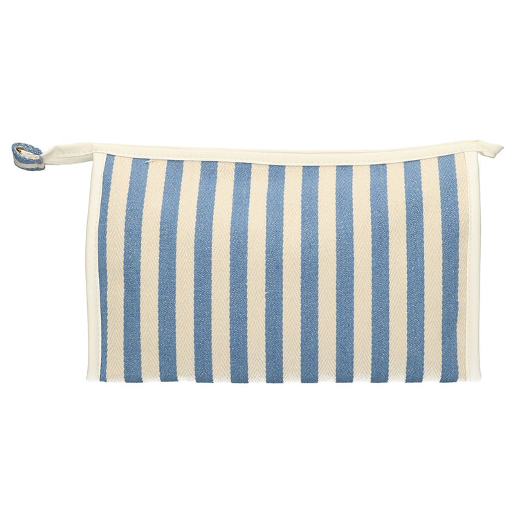 Traveller toilettas summer blauw gestreept 29cm x 19,5cm