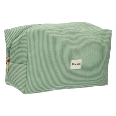 Traveller toilettas rib waterdicht mintgroen 24,5cm x 18,5cm
