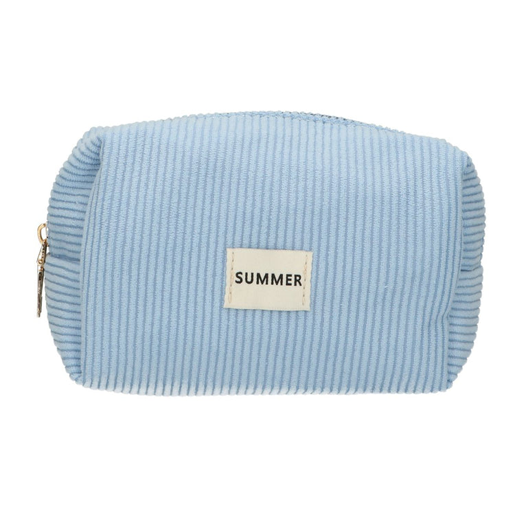 Traveller beautybag rib waterdicht blauw 20cm x 11,5cm