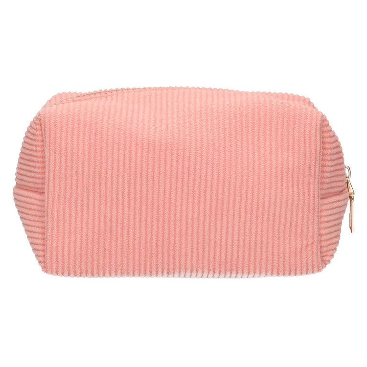 Traveller beautybag rib waterdicht roze 20cm x 11,5cm