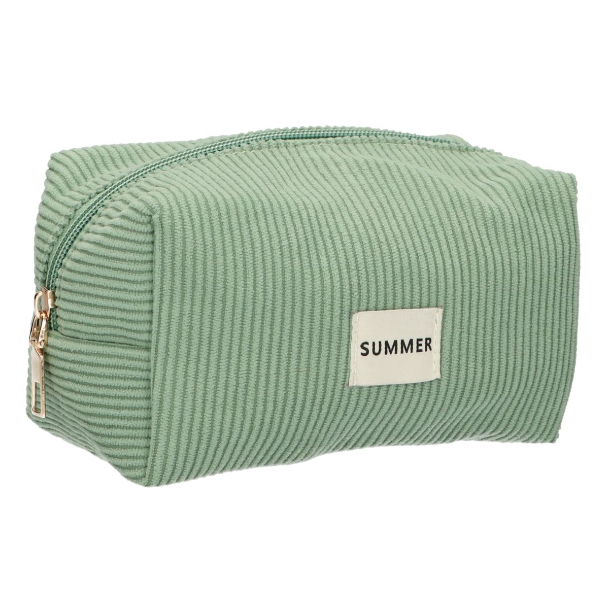 Traveller beautybag rib waterdicht mintgroen 20cm x 11,5cm