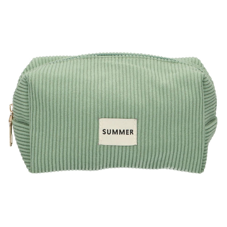 Traveller beautybag rib waterdicht mintgroen 20cm x 11,5cm