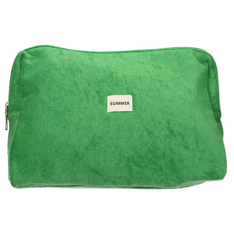Traveller toilettas badstof groen 28cm x 20cm
