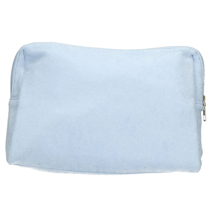 Traveller toilettas badstof blauw 28cm x 20cm