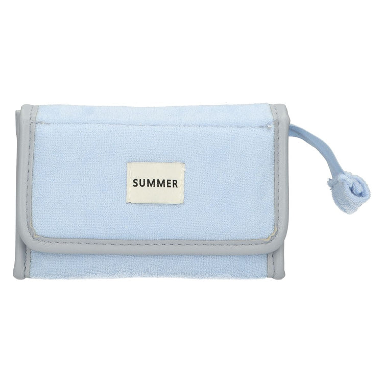 Traveller spiegeltas badstof blauw 16,5cm x 12cm