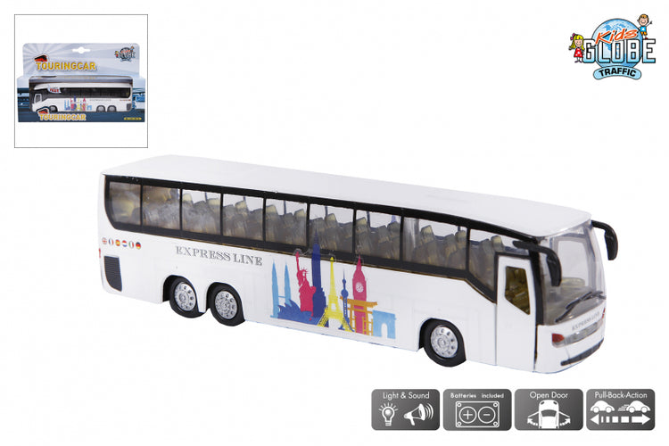 Kids globe shuttle bus licht en geluid 19cm