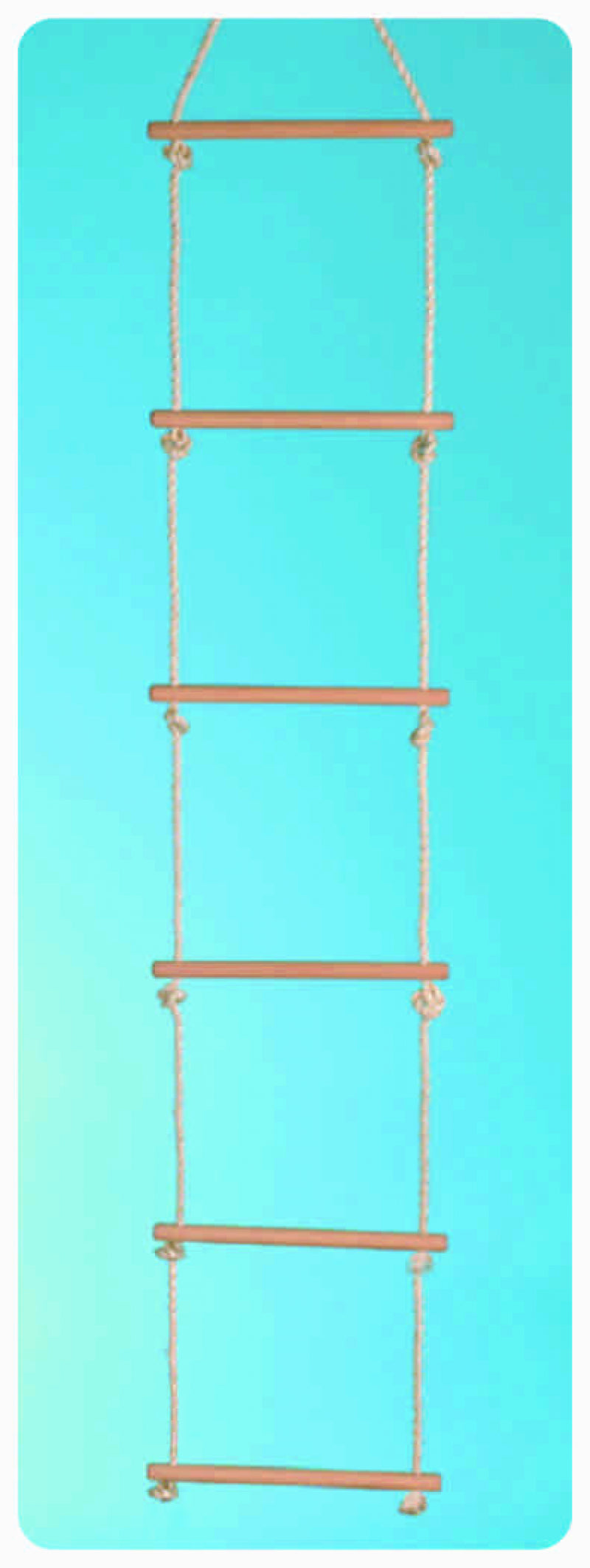 Nhf touwladder met 6 sporten (8mm 2 meter)