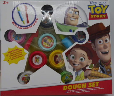 toy story klei set met 8 potjes klei en mes met roller