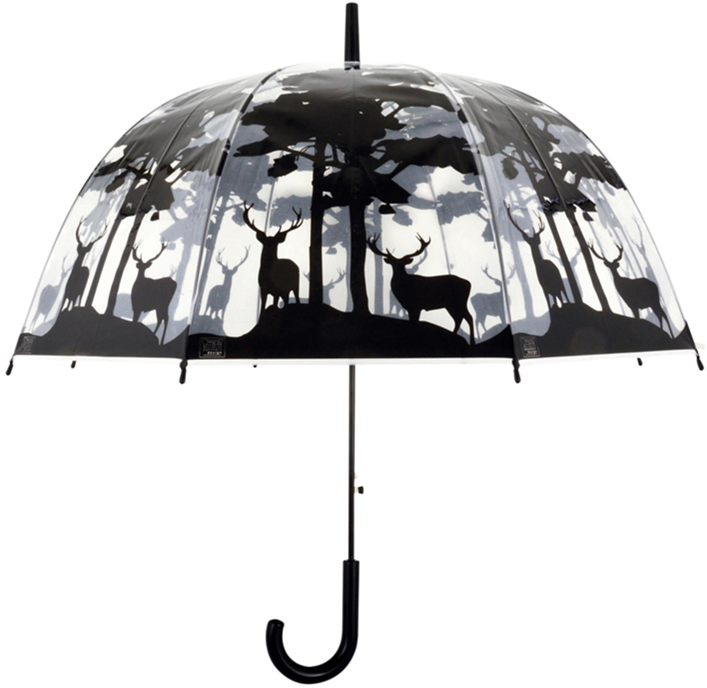 Esschert design paraplu transparant met bosprint