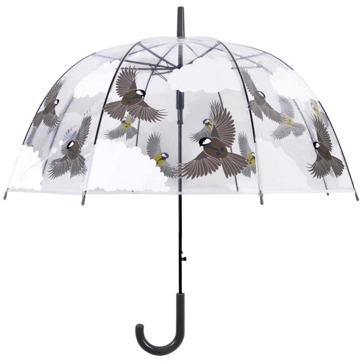 Esschert design paraplu transparant 2 zijdig vogel