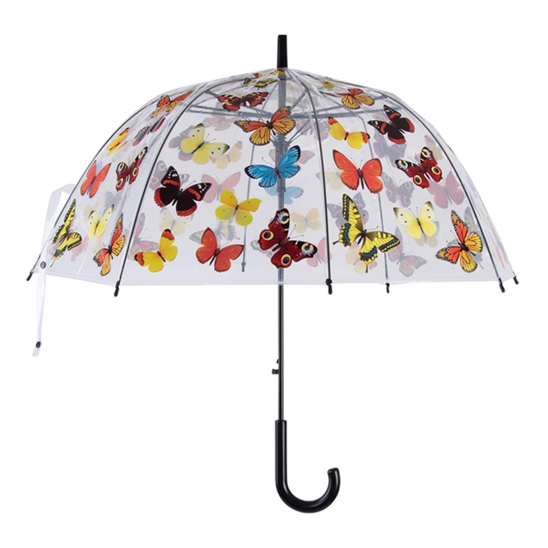 Esschert design paraplu transparant met vlinderprint ø83cm