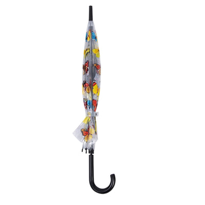 Esschert design paraplu transparant met vlinderprint ø83cm