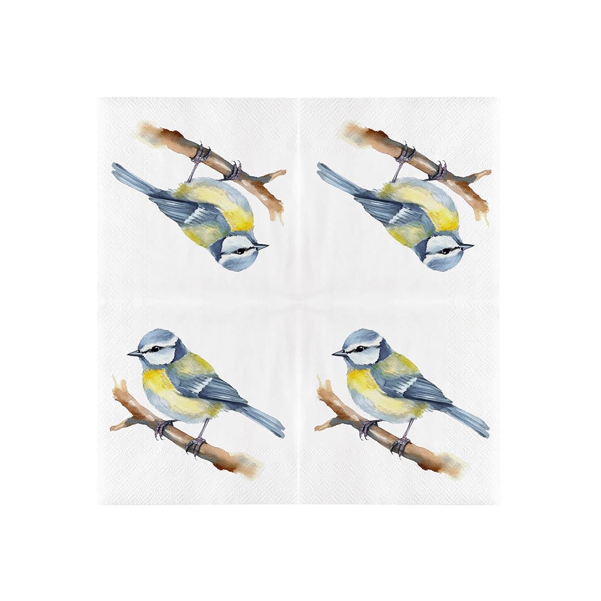 Esschert design papieren servet. pimpelmees 33x33cm