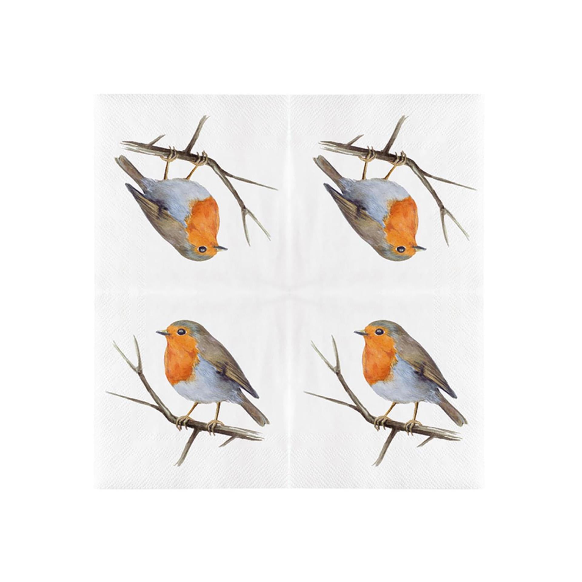 Esschert design papieren servet. roodborst 33x33cm