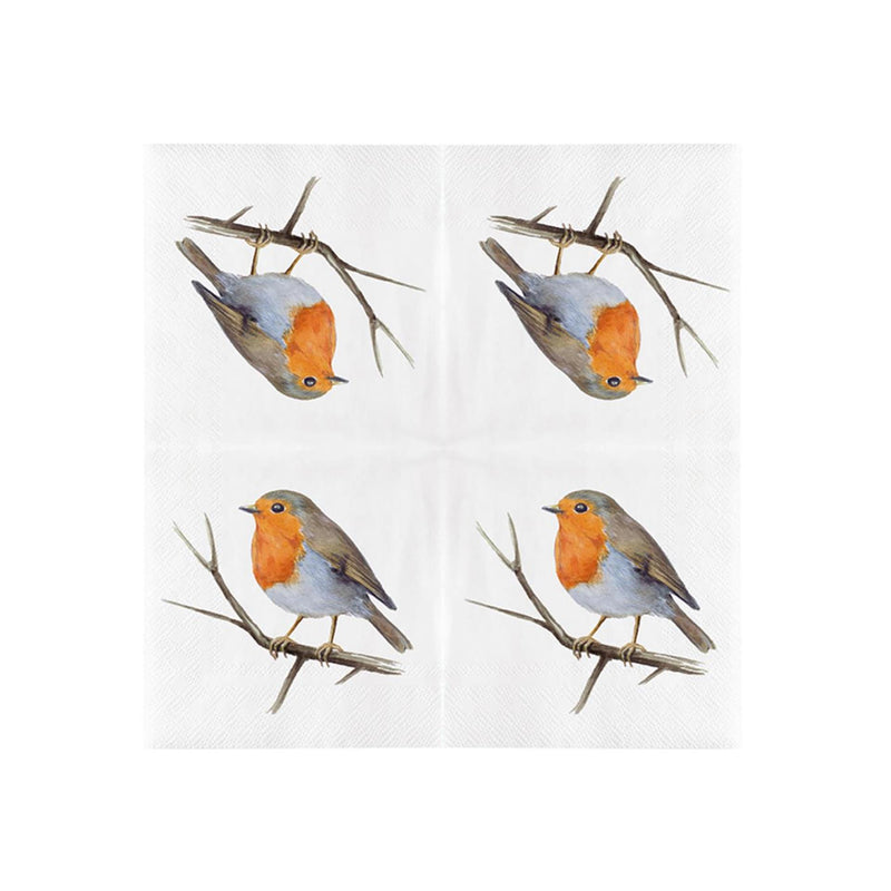 Esschert design servetten roodborst 33cm
