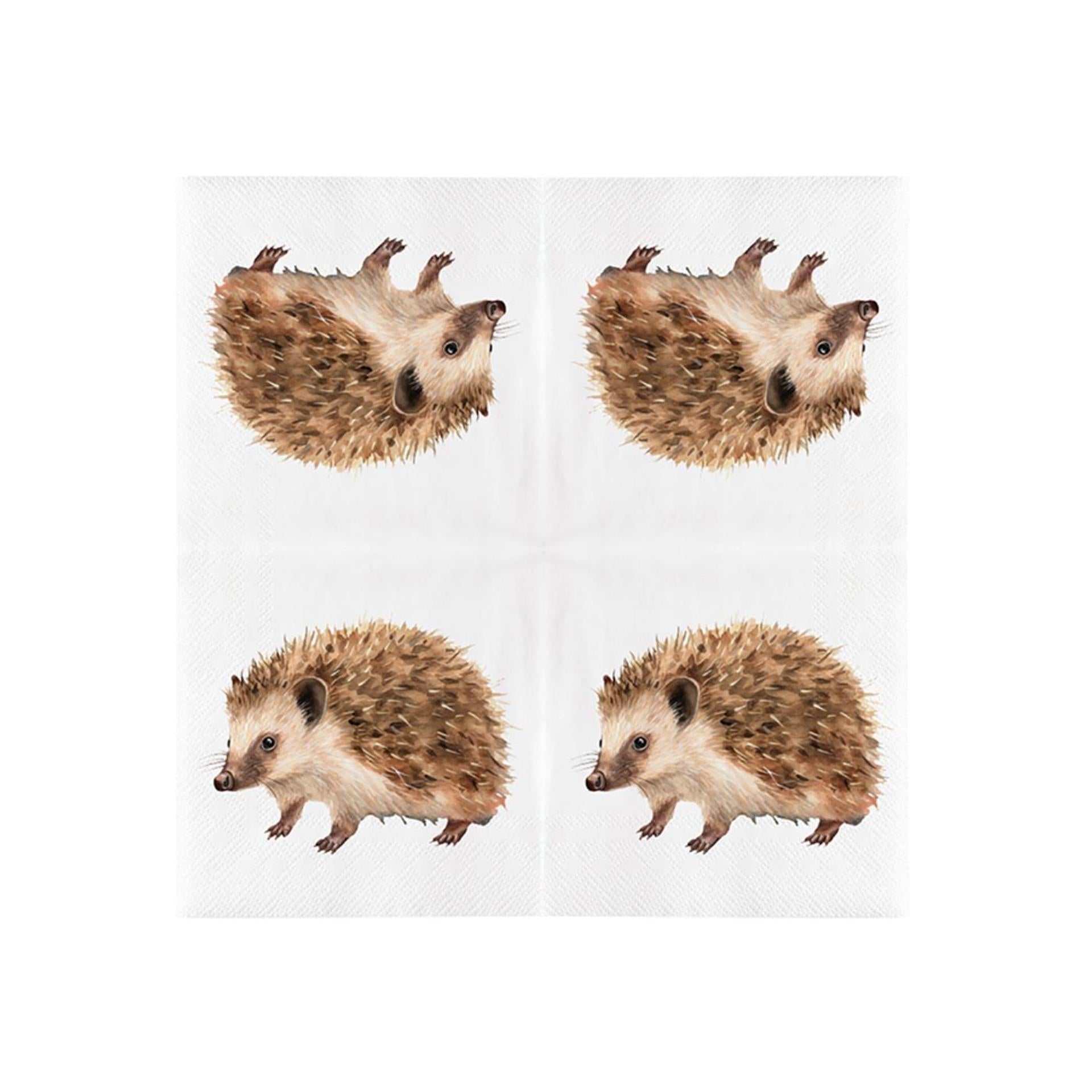 Esschert design papieren servetten egel 33x33cm fsc mix
