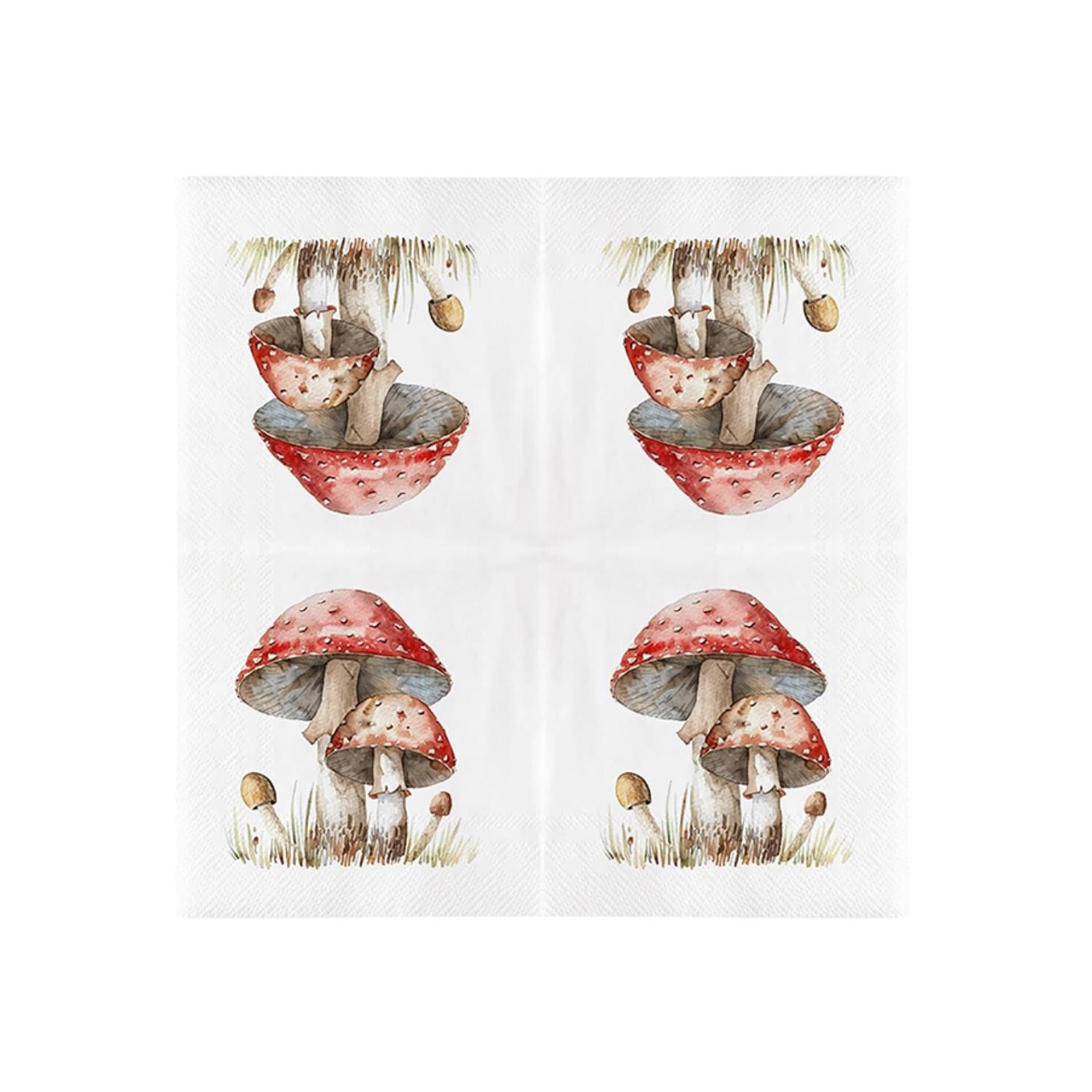 Esschert design papieren servetten vliegenzwam 33x33cm fsc mix