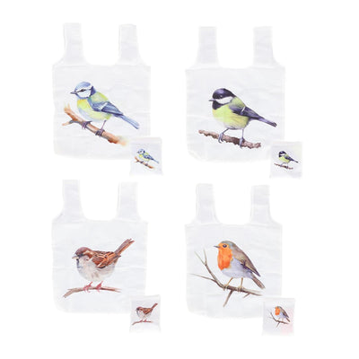 Esschert design opvouwbare tas aquarel vogel ass. 39,3x4,5x57,3cm polyester
