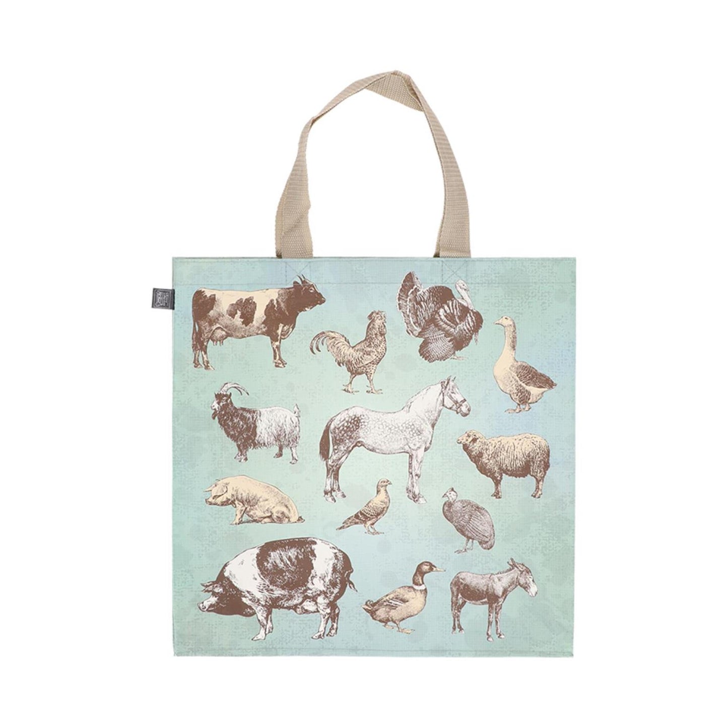 Esschert design boodschappentas boerderijdieren 40x14,5x40cm pp