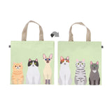 Esschert design boodschappentas katten 40x40x14,5cm - afbeelding 1