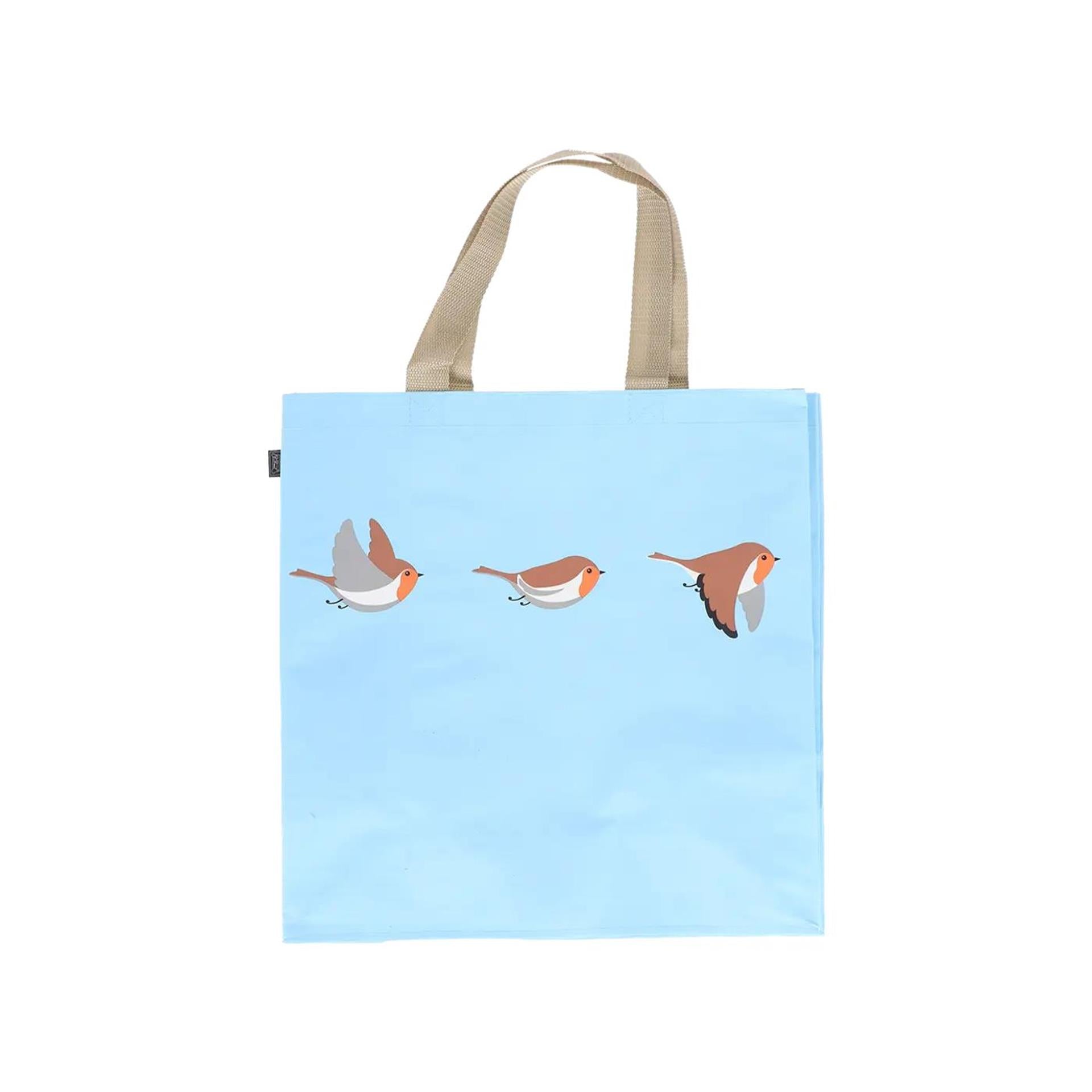 Esschert design boodschappentas roodborstjes 40x40x14,5cm