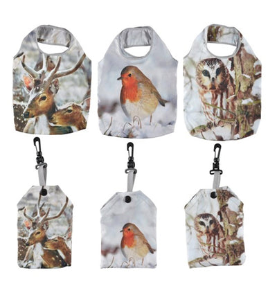 Esschert design opvouwbare boodschappentas met herfstdecoratie