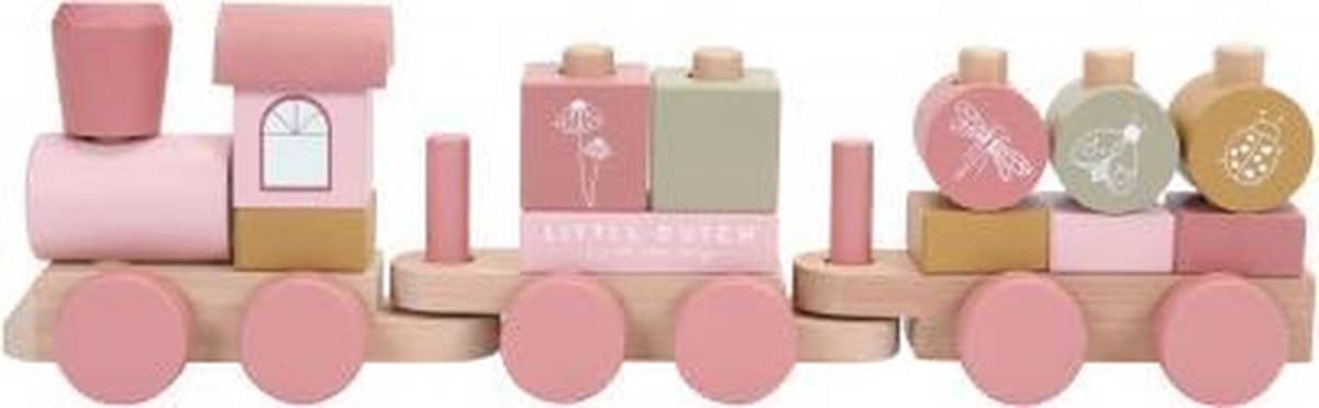 Tiamo little dutch trein roze met 2 wagons
