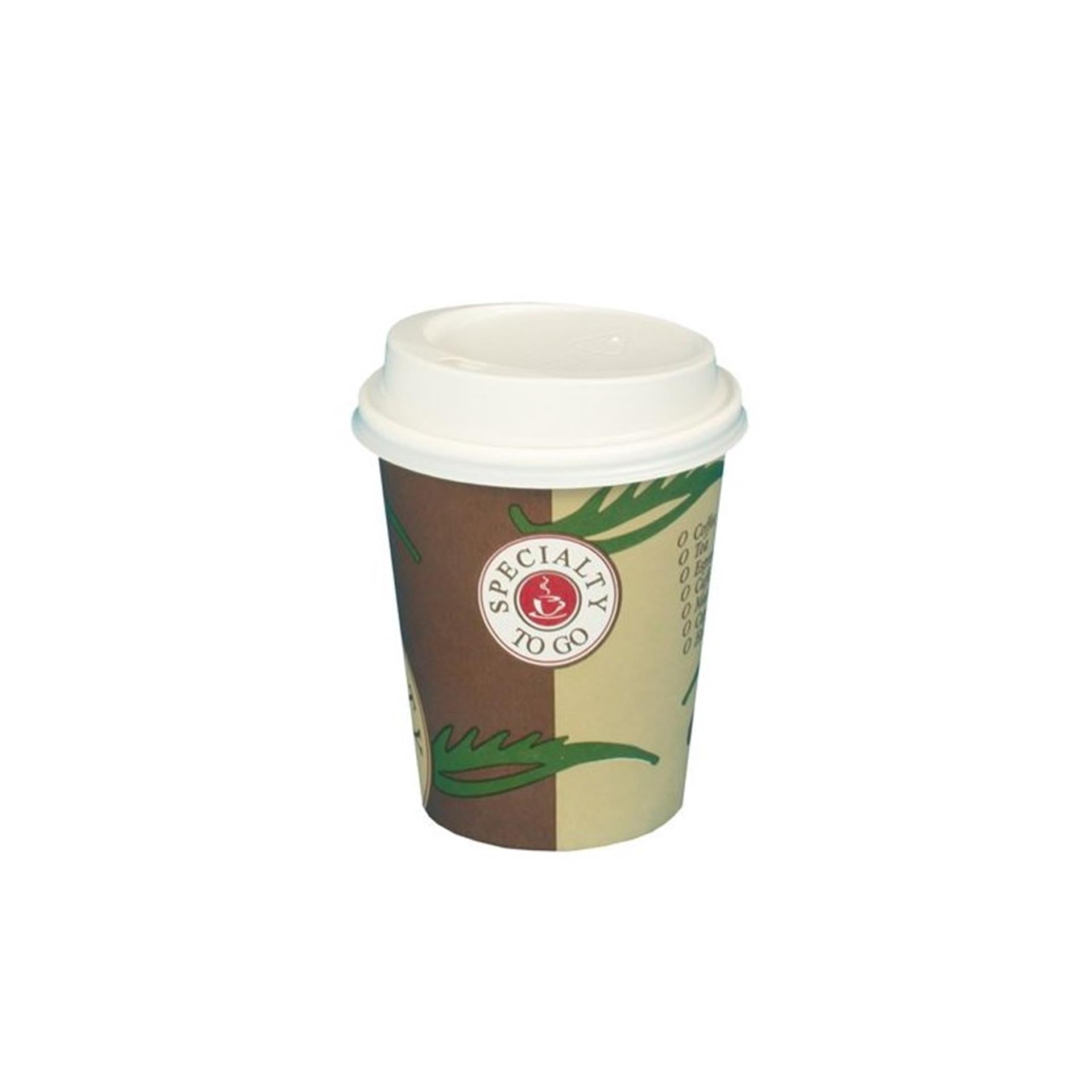 Papstar 10 bekers to go 0.2 ltr met deksel
