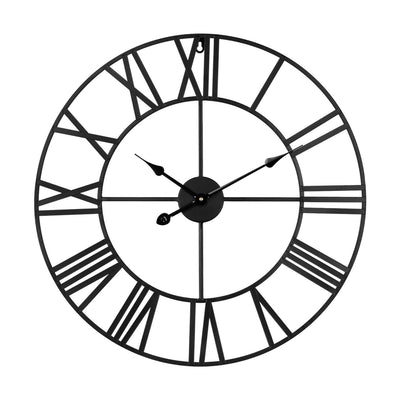 Teesa wandklok aluminium ø60cm zwart