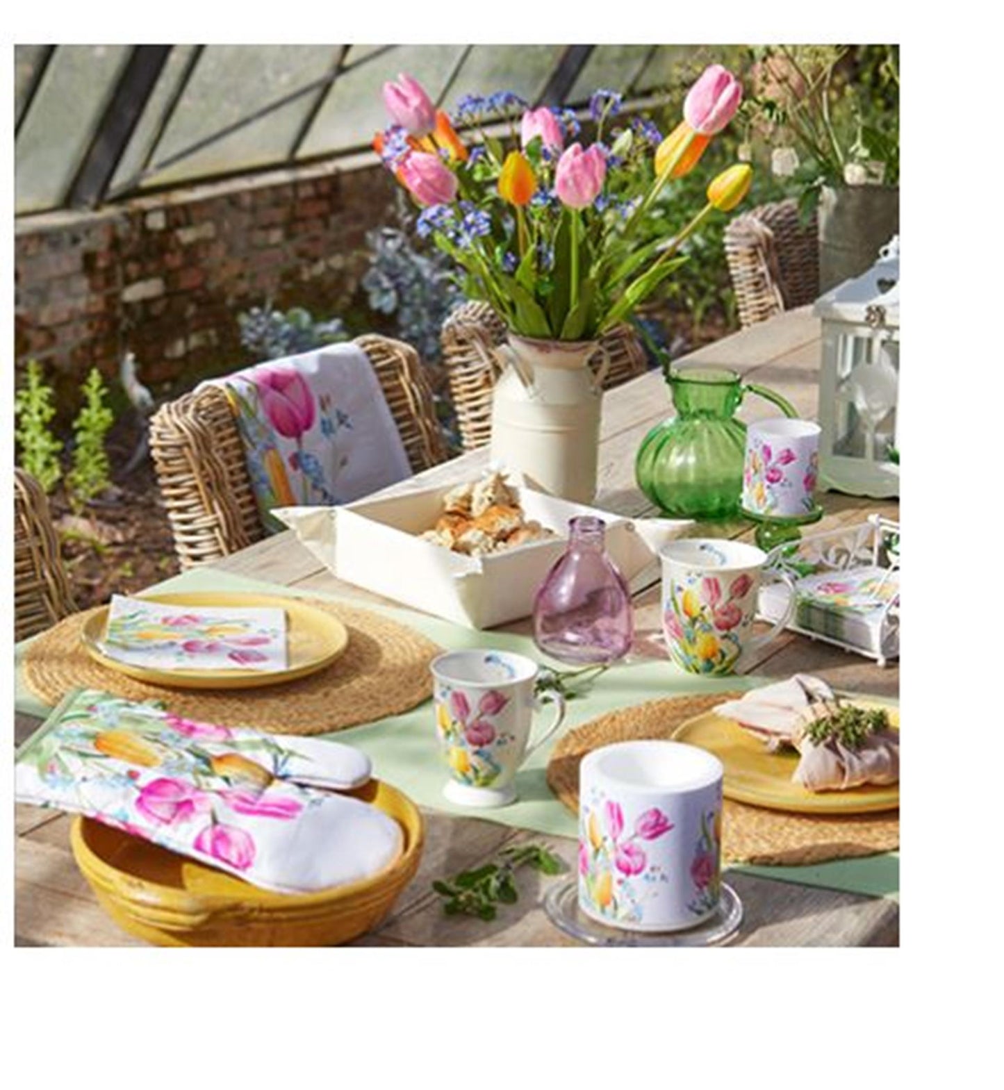 Ambiente theedoek tulips bouquet