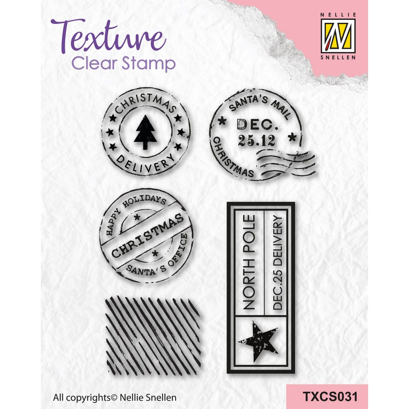 Nellie's choice • texture clear stempels snail mail
