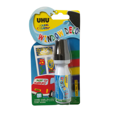 Uhu vensterstift zwart 25ml