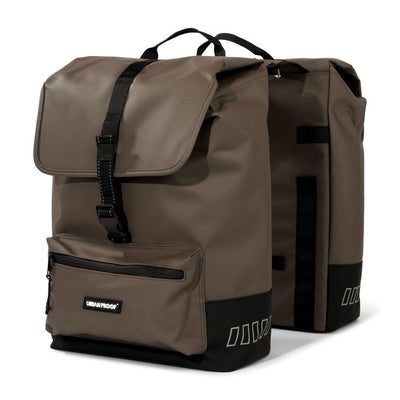 Urbanproof tas double cargo up recycle 38l bruin