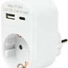 Enzo usb + usb-c lader wit met randaarde adapter 17w - 9540141