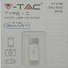 V-tac usb-c naar micro usb adapter wit - 9520110